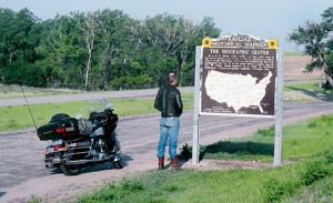 U.S Route 36 in Kansas passes close by the geographic center of the 48 contiguous states.