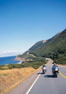 A beautiful day on the Cabot Trail, with the Gulf of St. Lawrence off to the left.