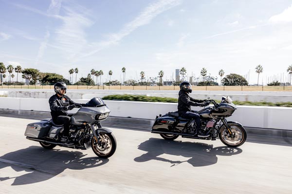 Two of the new Harley ST models riding around LA