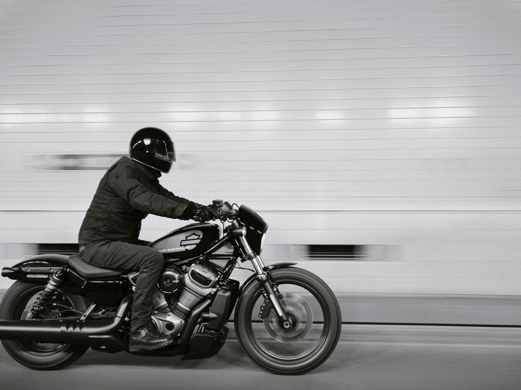 Harley-Davidson Nighster studio riding shot urban