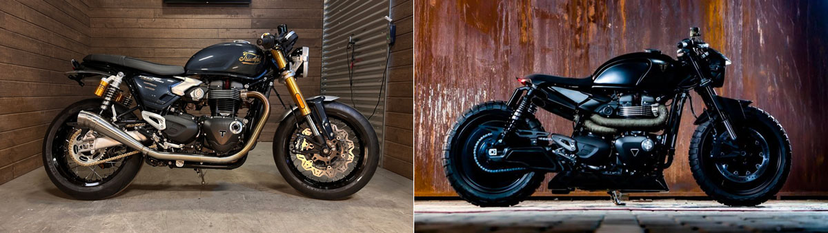 Triumph custom motorcycles from Canada and Brazil showcased for the 2025 Originals contest.