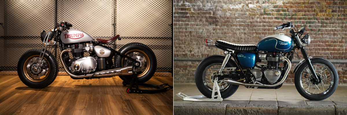 Italian and UK entries for Triumph Originals 2025, showcasing custom craftsmanship and heritage themes.