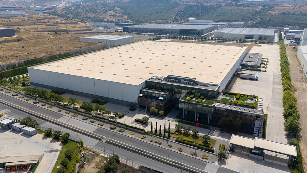 Aerial view of the future Honda motorcycle factory site in Aliaga, İzmir.
