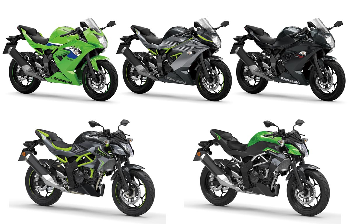 kawasaki ninja 125 and Z125 2026 colour options 1200px