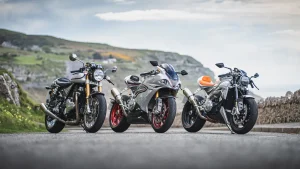 Norton Commando 961, V4SV sportbike, and V4CR café racer lineup before production ends.